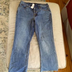 J Crew high rise crop flare jeans